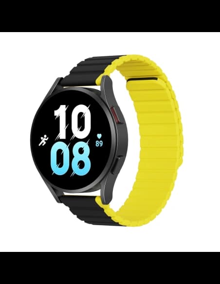 Samsung Dux Ducis Magnetarmband (22mm LD Version) Galaxy Watch 3 45mm/S3/Huawei Watch Ultimate/GT3 SE 46mm schwarz/gelb