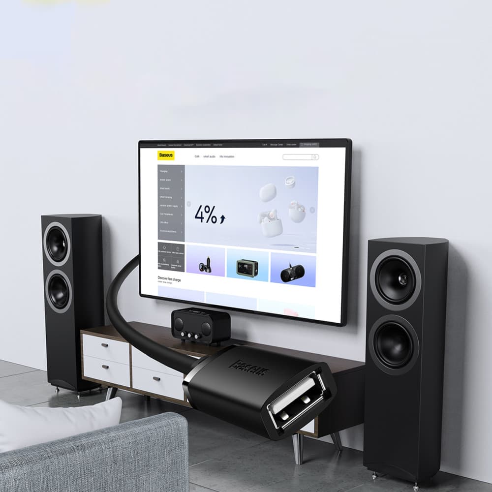 Extension Cable Baseus AirJoy Series USB 2.0 0.5m black - 13