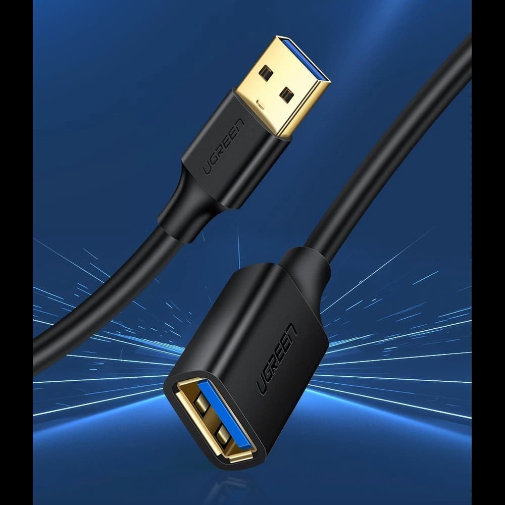 UGREEN US129 USB-A 3.0/USB-A 3.0 2m fekete hosszabbító kábel - 2