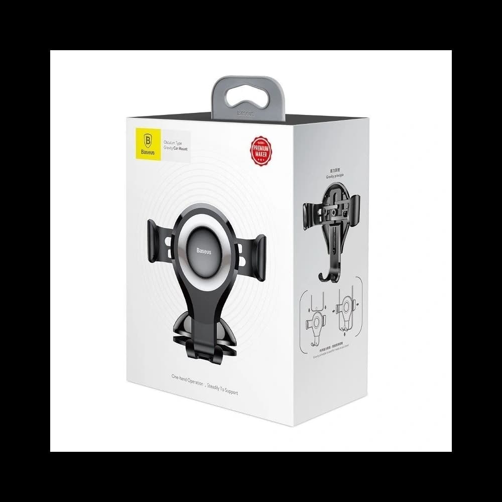 Suport auto gravitațional Baseus Osculum pentru telefon (argintiu) - 10