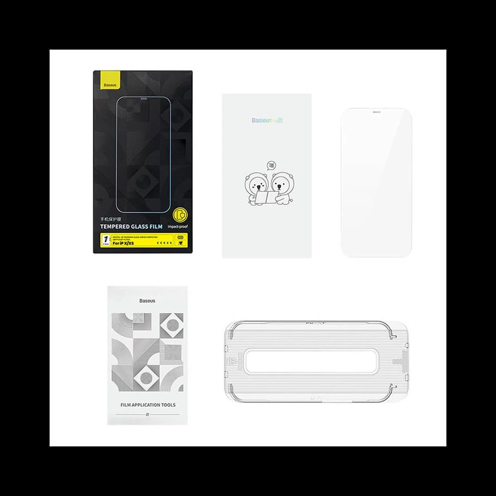 Edzett üveg Baseus Crystal 0.3mm Apple iPhone XS/X - 7