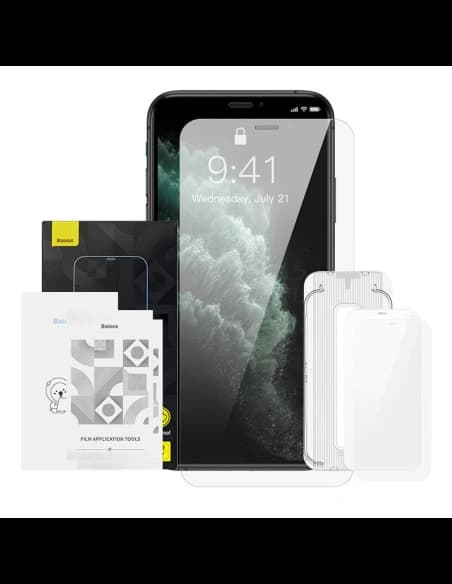 Edzett üveg Baseus Crystal 0.3mm Apple iPhone XS/X [2 PACK]