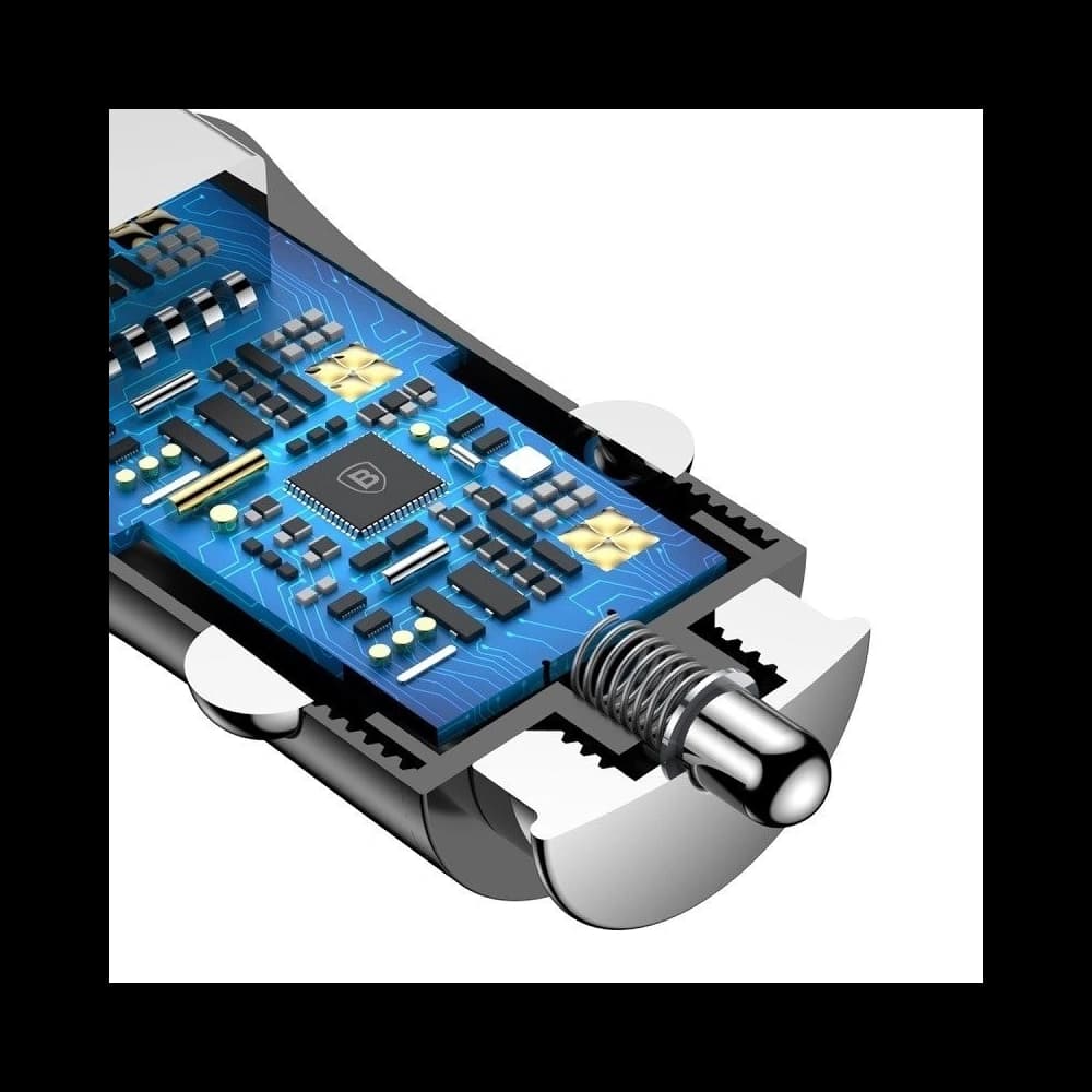 Încărcător auto Baseus Gentleman 2xUSB (negru) - 8