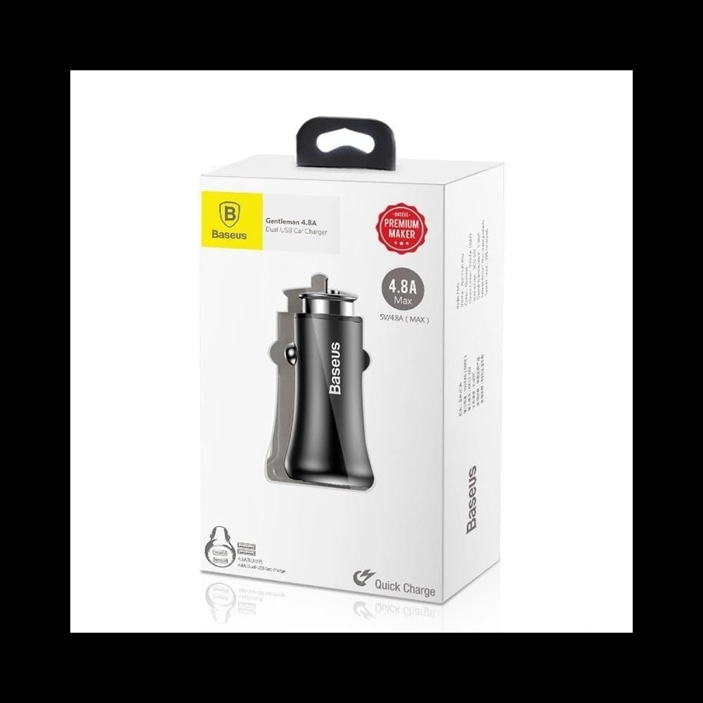Încărcător auto Baseus Gentleman 2xUSB (negru) - 9