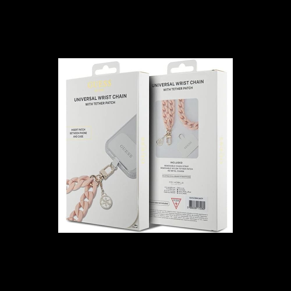 Guess Curea GUOUCBMC4MP Universal Big Hand Strap roz / roz Acrilic 4G Charm - 2