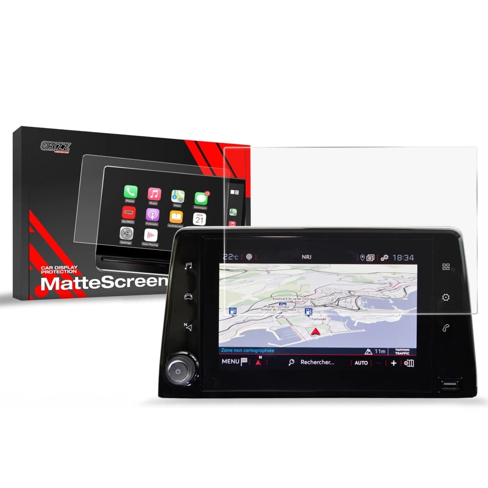 Matte GrizzGlass CarDisplay Protection Peugeot Rifter 2018-2023 - 1