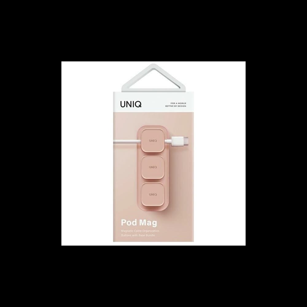 UNIQ Pod Mag organizator de cabluri + bază roz/roșu roz - 4