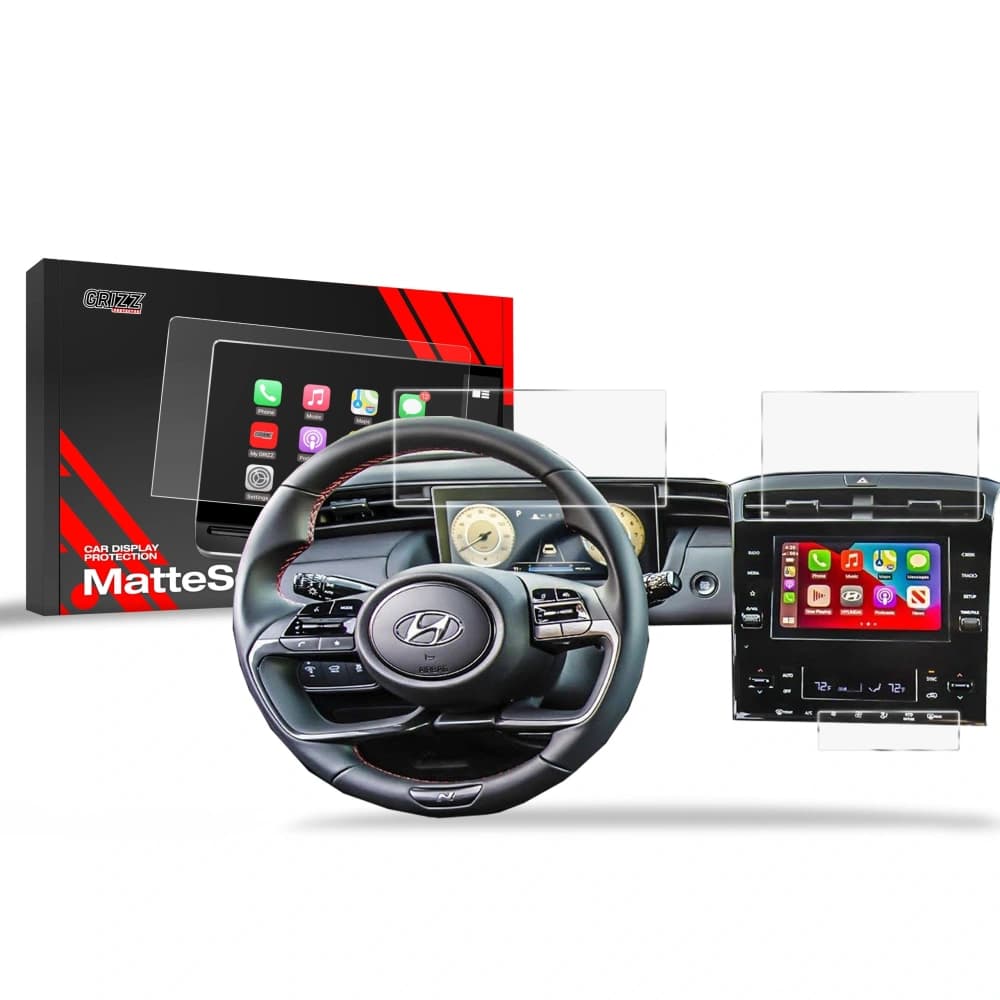 Matte GrizzGlass CarDisplay Protection Hyundai Tucson 8" (2020-2024) matowa Grizz [3in1] - 1