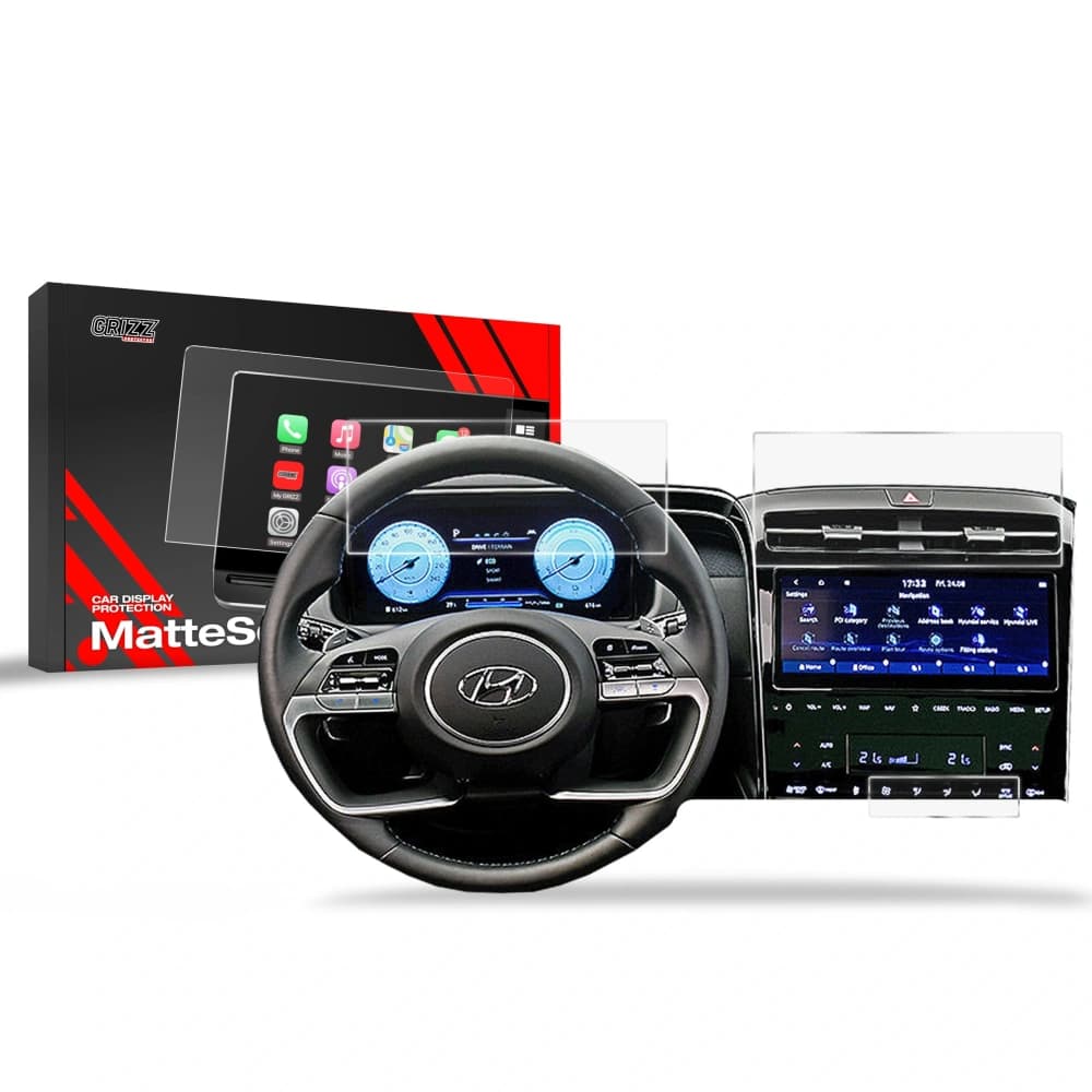 Matte GrizzGlass CarDisplay Protection Hyundai Tucson 10,25" (2020-2024) matowa Grizz [3in1] - 1