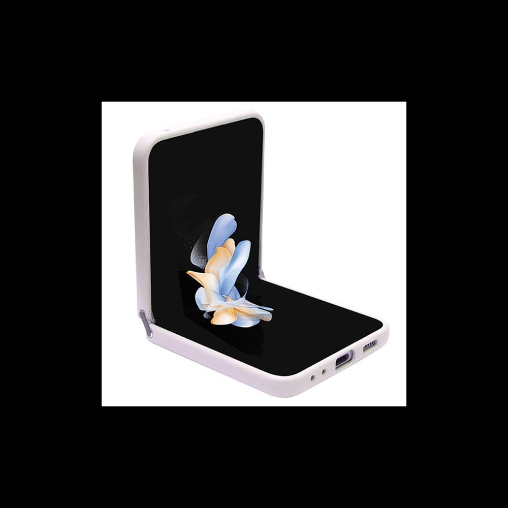 Etui Guess GUHCZF5P4TDPP Samsung Galaxy Z Flip 5 kemény tok Bőr 4G Háromszög Strassz rózsaszín/pink - 4