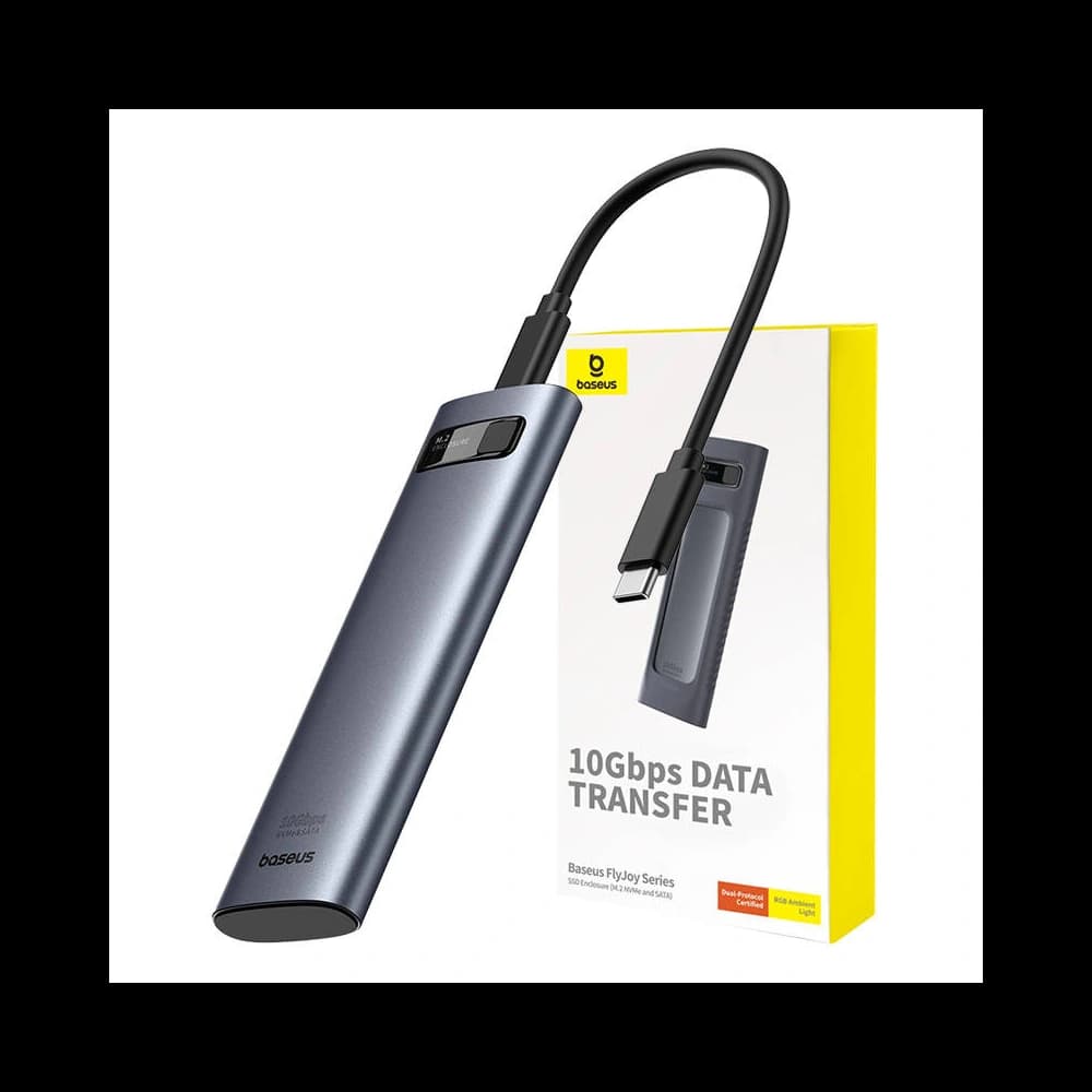 Baseus Carcasă pentru unități BS-OH155 FlyJoy M.2 NVMe / SATA (gri)