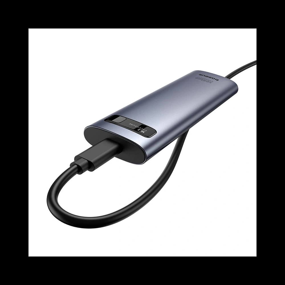 Baseus Carcasă pentru unități BS-OH155 FlyJoy M.2 NVMe / SATA (gri) - 3