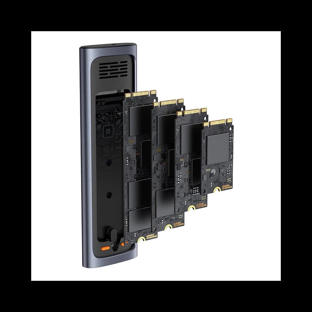 Baseus Carcasă pentru unități BS-OH155 FlyJoy M.2 NVMe / SATA (gri) - 6