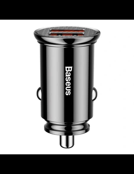 Autós töltő Baseus Circular 2xUSB QC3.0 5A 30W (fekete)