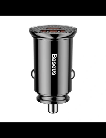 Autós töltő Baseus Circular PD QC4.0+ 5A 30W (fekete)