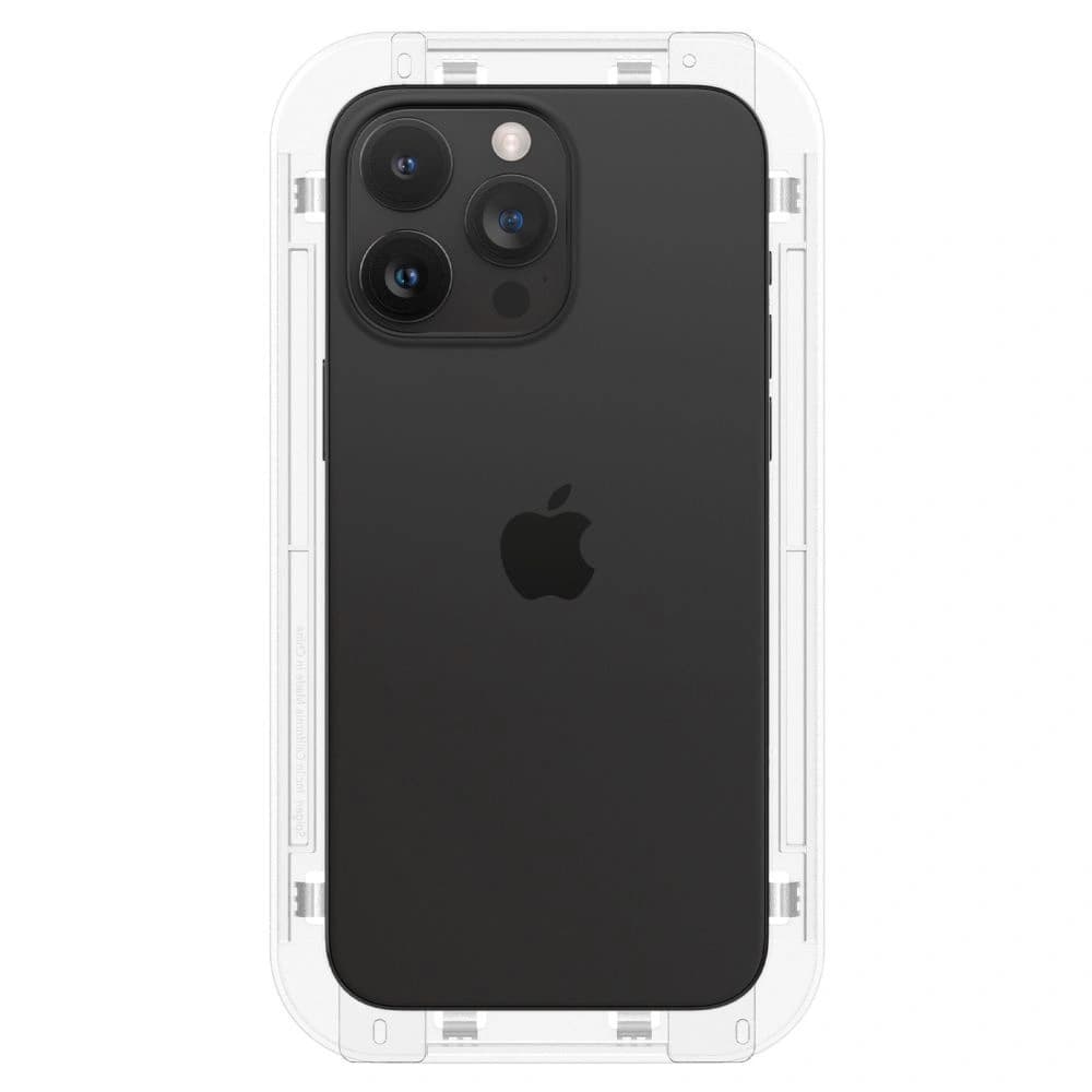 Gehärtetes Glas Spigen GLAS.tR ez Fit FC Apple iPhone 15 Pro Max Schwarz - 7