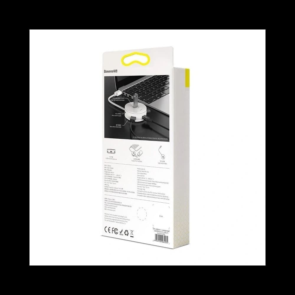 Hub 4w1 USB la USB 3.0 + 3x USB 2.0 Baseus 15cm (negru) - 7