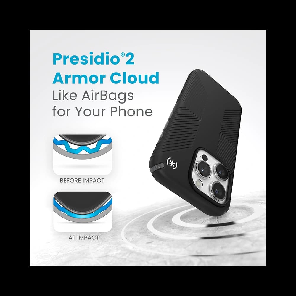 Speck Apple Husă Presidio2 Grip iPhone 15 Pro (negru/gri/alb) - 6