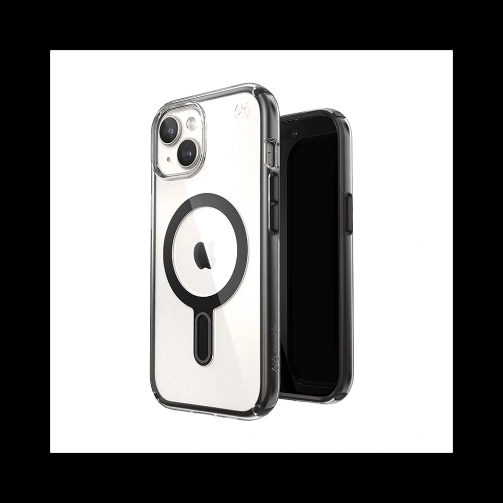 Speck Apple Carcasă Presidio Perfect-Clear ClickLock MagSafe iPhone 15 (transparent/negru glazurat/gri) - 1