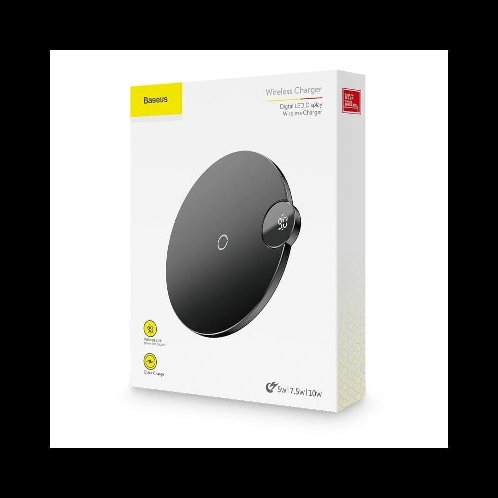 Încărcător wireless inductiv Baseus Wireless Charger 10W - negru - 6