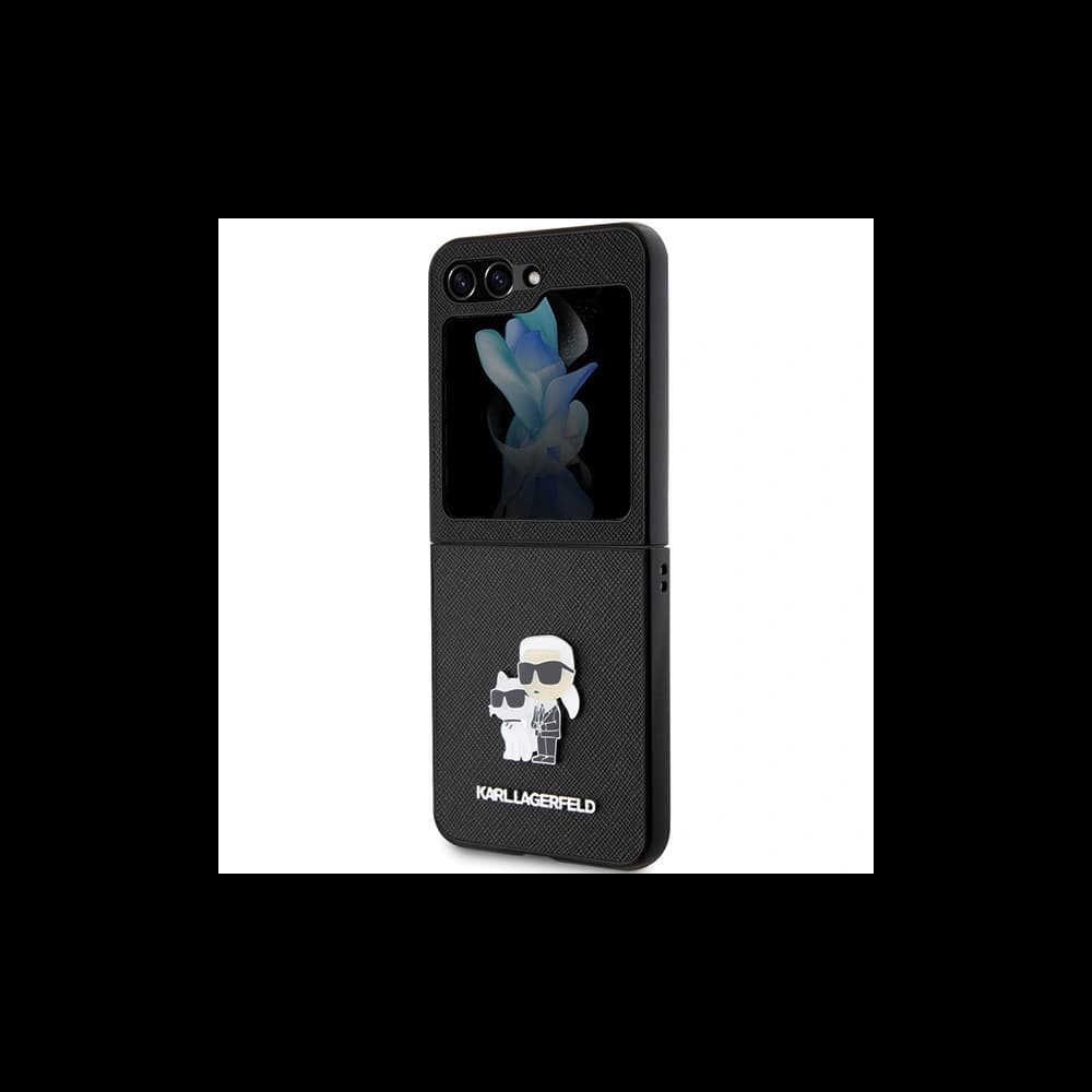 Case Karl Lagerfeld KLHCZF5SAKCNPK Samsung Galaxy Z Flip5 Hardcase Saffiano Karl&Choupette Pin schwarz/black - 6