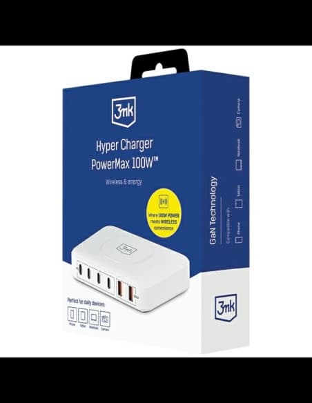 Stacja ładująca 3MK Hyper Charger PowerMax 100W 4xUSB-C PD + 2xUSB-A QC