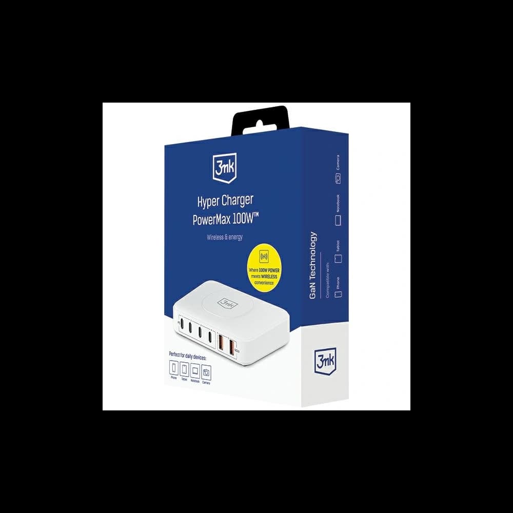 Stacja ładująca 3MK Hyper Charger PowerMax 100W 4xUSB-C PD + 2xUSB-A QC - 1