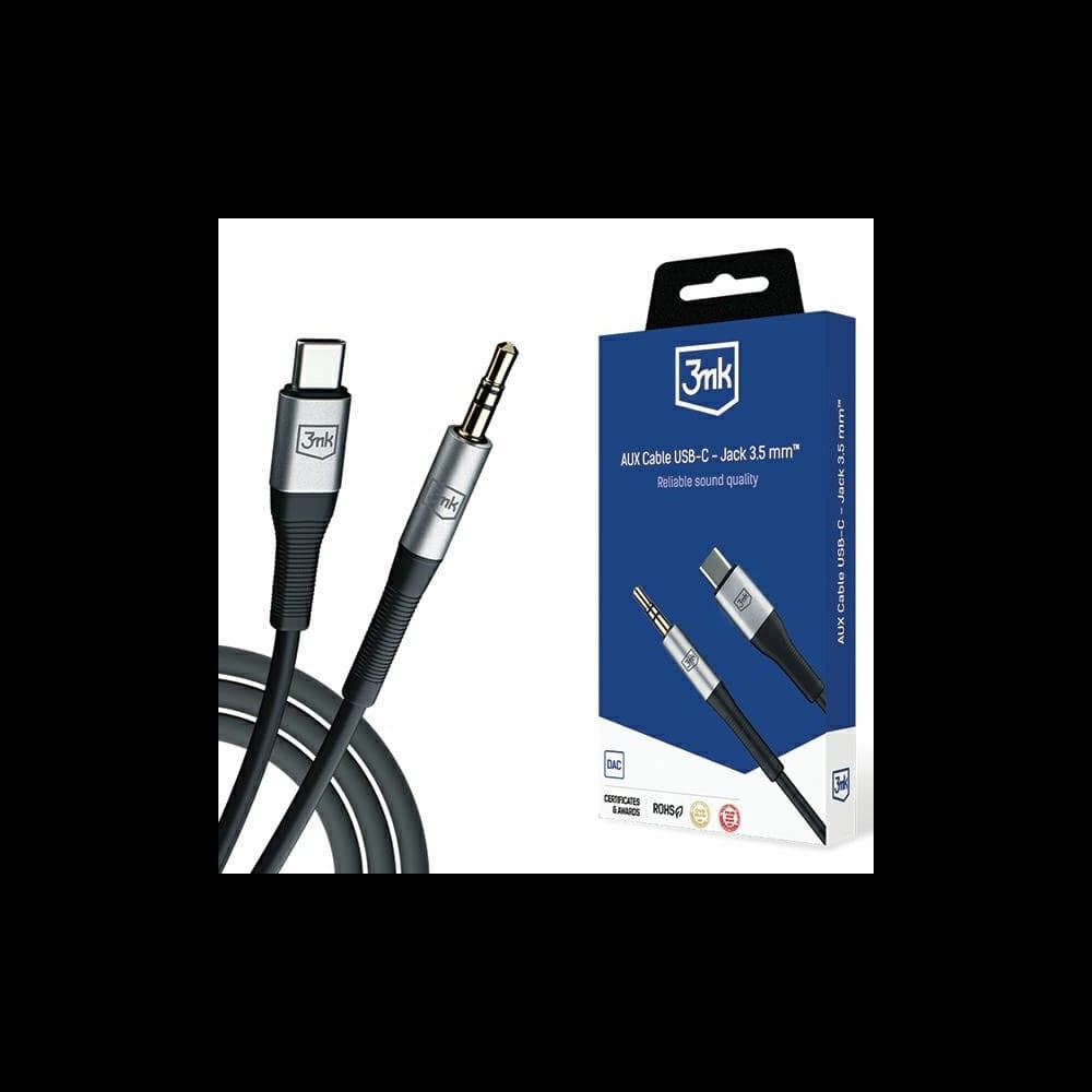 Kabel 3MK AUX USB-C / Klinke 3,5mm 1m - 1