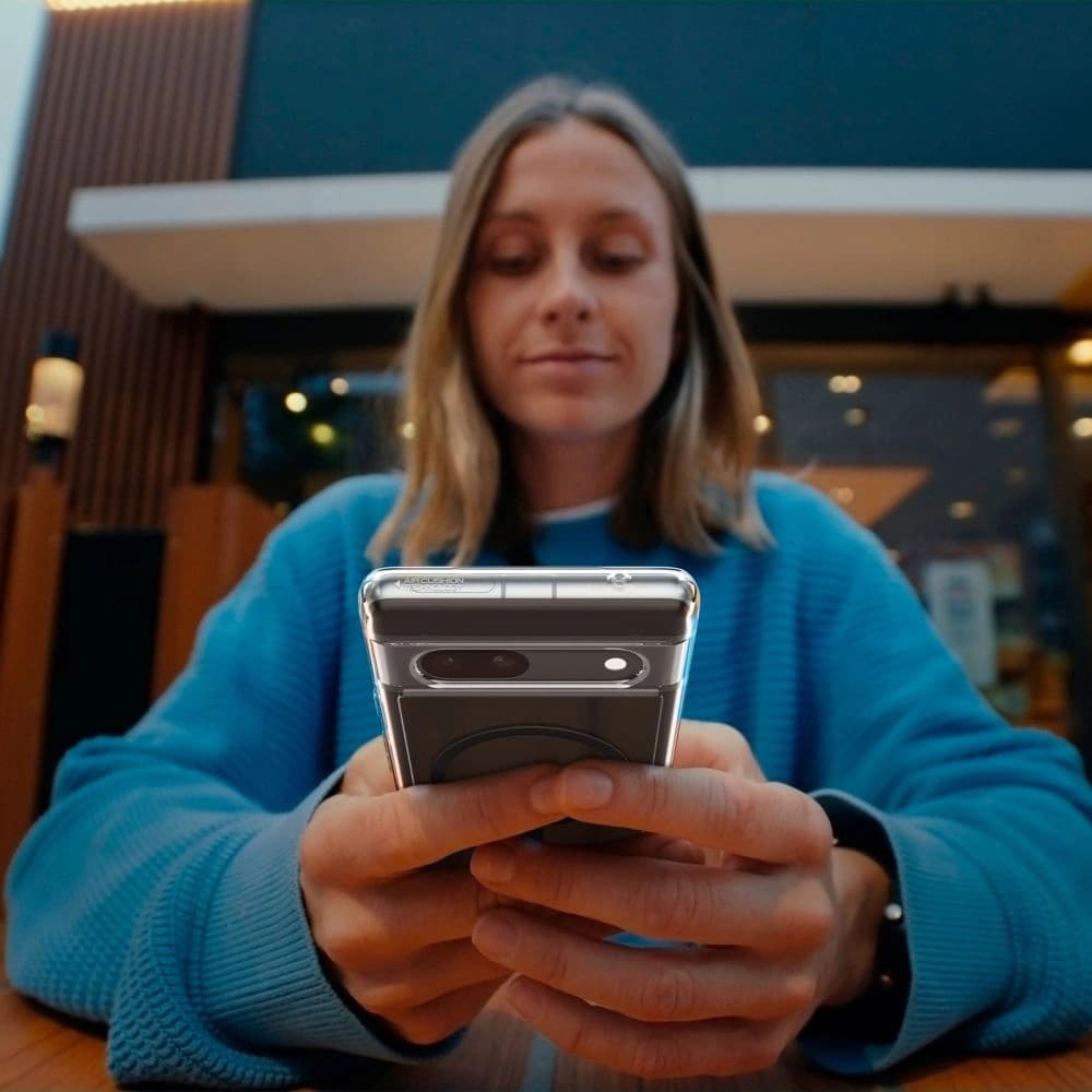 Case Spigen Ultra Hybrid Onetap Ring MagSafe Google Pixel 7a Schwarz - 18