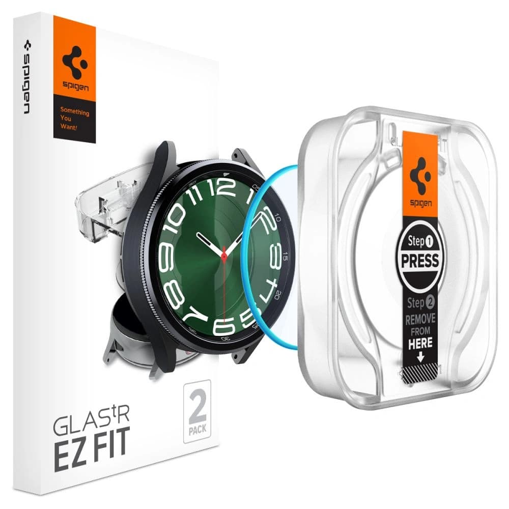 Tvrzené sklo Spigen GLAS.tR ez Fit Samsung Galaxy Watch 6 Classic (47mm) Clear [2 PACK] - 1