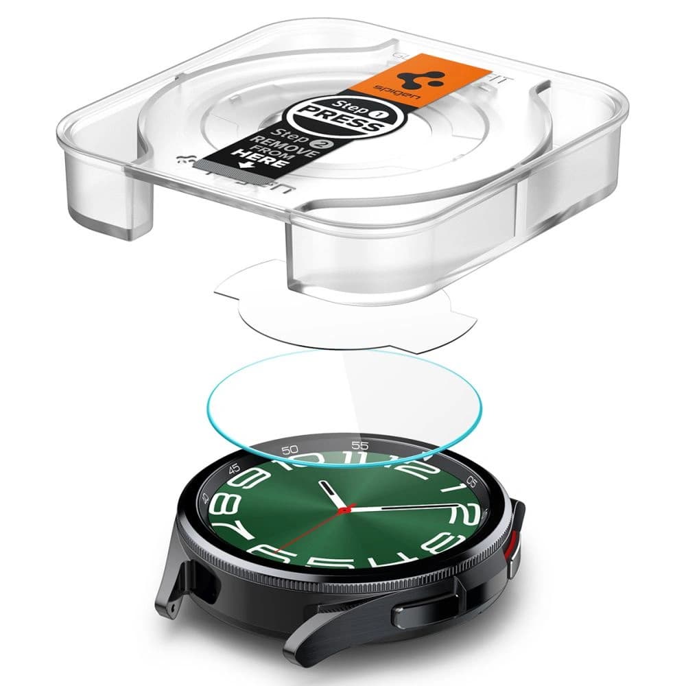 Tvrzené sklo Spigen GLAS.tR ez Fit Samsung Galaxy Watch 6 Classic (47mm) Clear [2 PACK] - 5