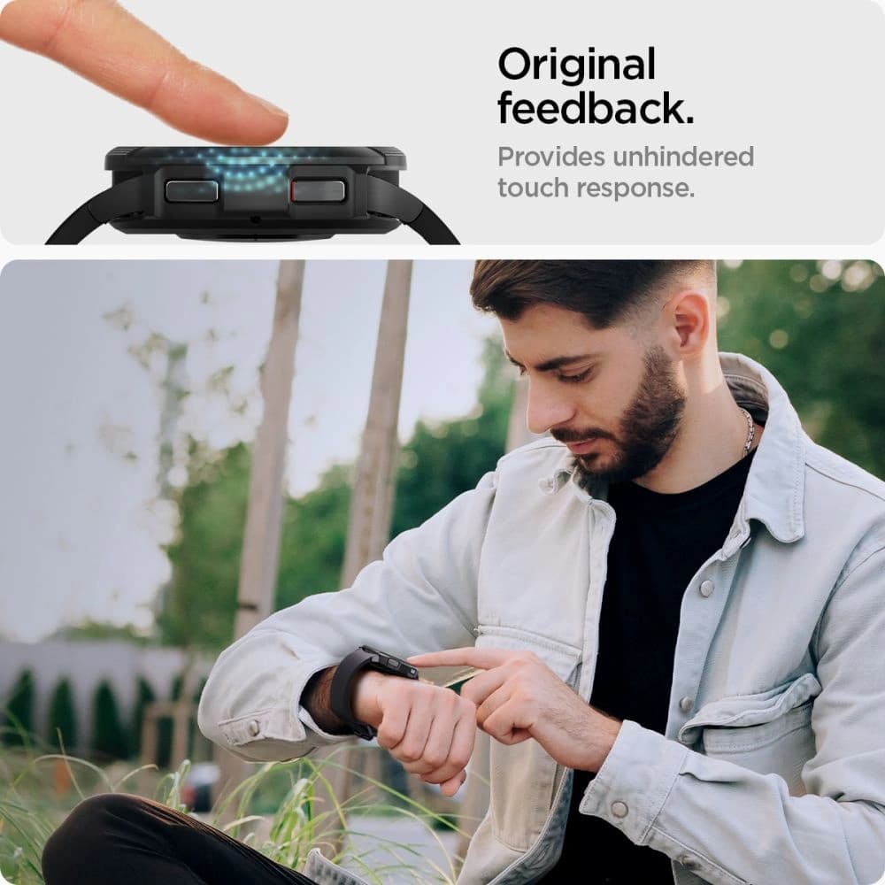 Tvrzené sklo Spigen GLAS.tR ez Fit Samsung Galaxy Watch 6 Classic (47mm) Clear [2 PACK] - 8