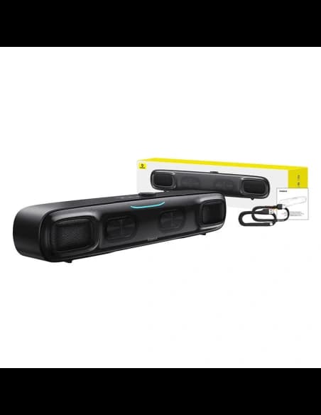 Baseus AeQur DS10 mini soundbar BT 5.3, USB-C, jack 3.5mm (black)