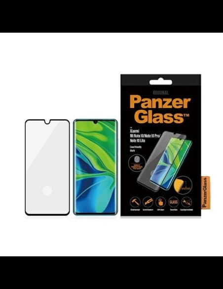 Edzett üveg PanzerGlass Curved Regular Redmi Note 10 Lite / Note 10 / Note 10 Pro Case Friendly Finger Print fekete