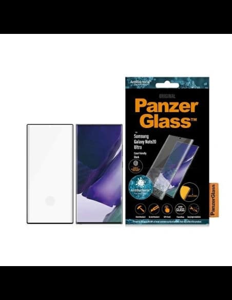 Tvrzené sklo PanzerGlass Curved Super+ Samsung Galaxy Note 20 Ultra Case Friendly Finger Print AntiBacterial černé