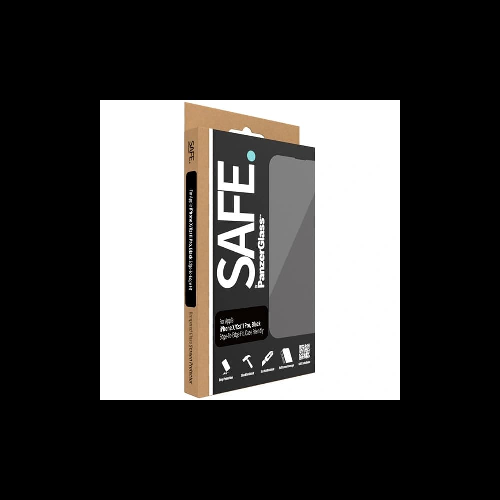 Edzett üveg SAFE by PanzerGlass Apple iPhone X / XS / 11 Pro Képernyővédő Edge-to-Edge fekete - 4