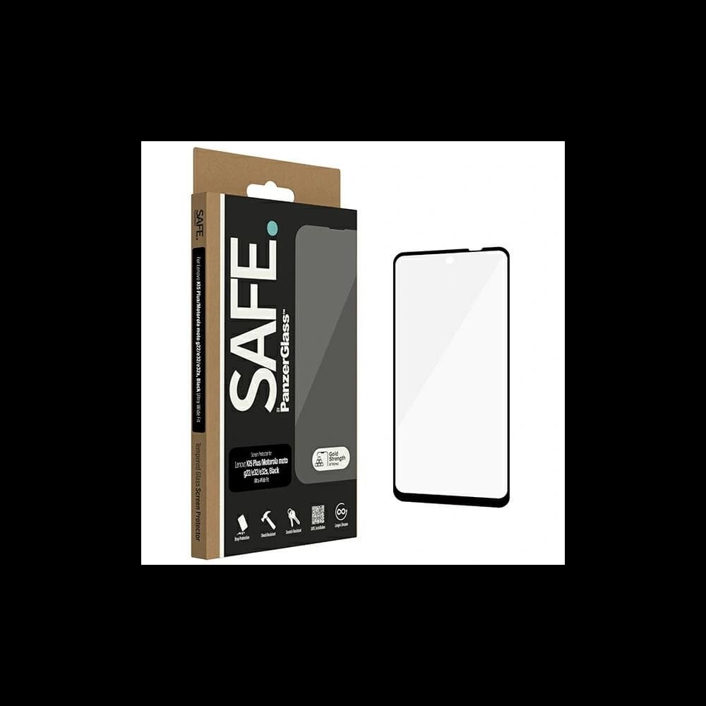 PanzerGlass SAFE de Motorola Moto G22 / E32 / E32s / Lenovo K15 Plus Protecție ecran Edge-to-Edge sticlă temperată negru