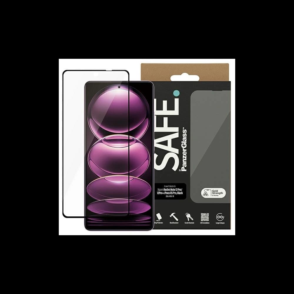 Sicherheitsglas SAFE von PanzerGlass Xiaomi Mi 12 Pro 5G / 12 Pro Plus 5G / Poco X5 Pro Bildschirmschutz Ultra-Wide Fit schwarz - 1