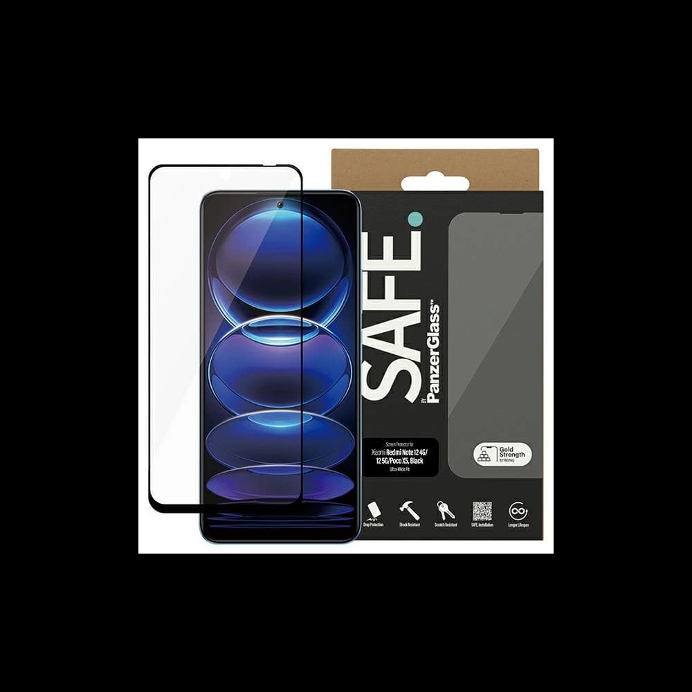SAFE by PanzerGlass Xiaomi Redmi Note 12 4G / 12 5G / Poco X5 Screen Protection Ultra-Wide Fit black