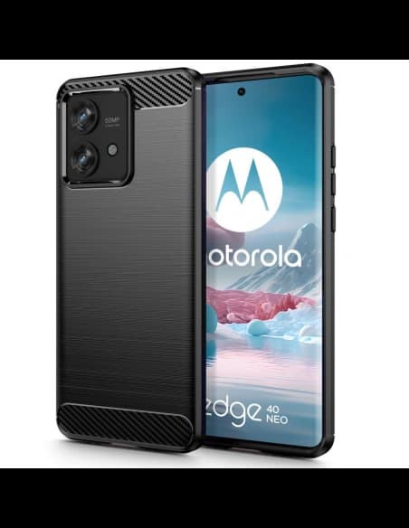 Etui Tech-Protect TPUCarbon Motorola Edge 40 Neo Black
