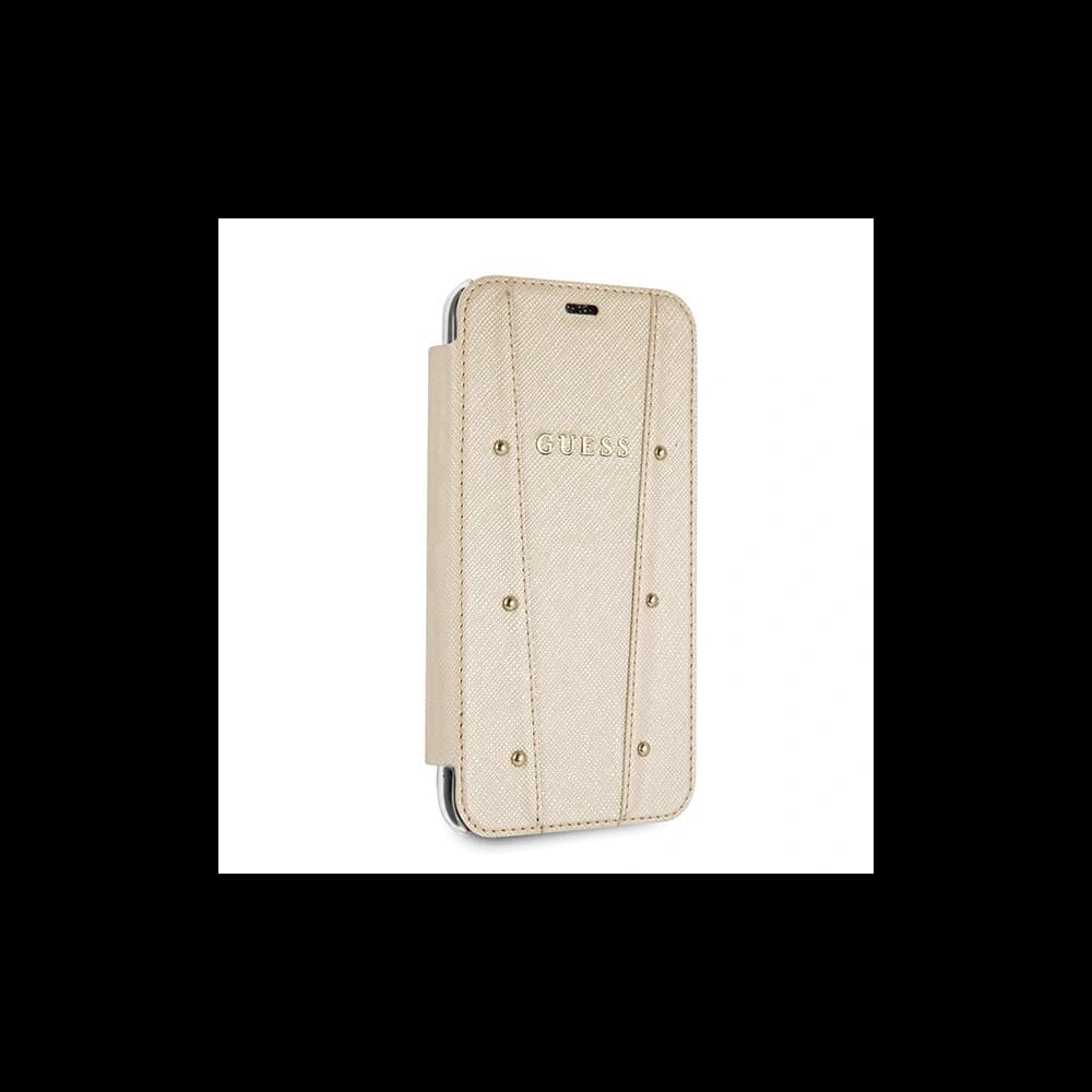 Etui Guess GUFLBKPXKAILGO Apple iPhone X / XS kniha Kaia Saffiano zlatý/gold - 4