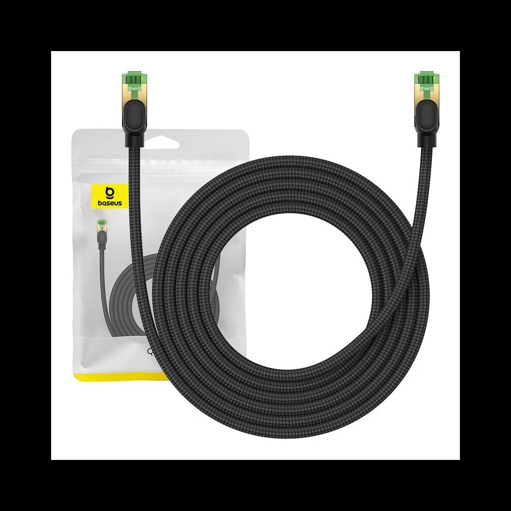 Baseus braided cat 8 Ethernet RJ45 network cable, 40Gbps, 3m (black) - 1