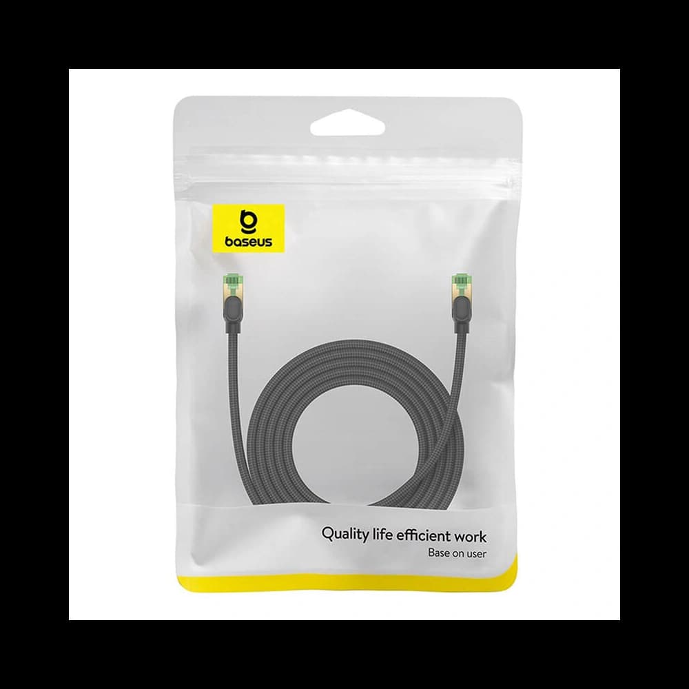 Baseus braided cat 8 Ethernet RJ45 network cable, 40Gbps, 3m (black) - 8