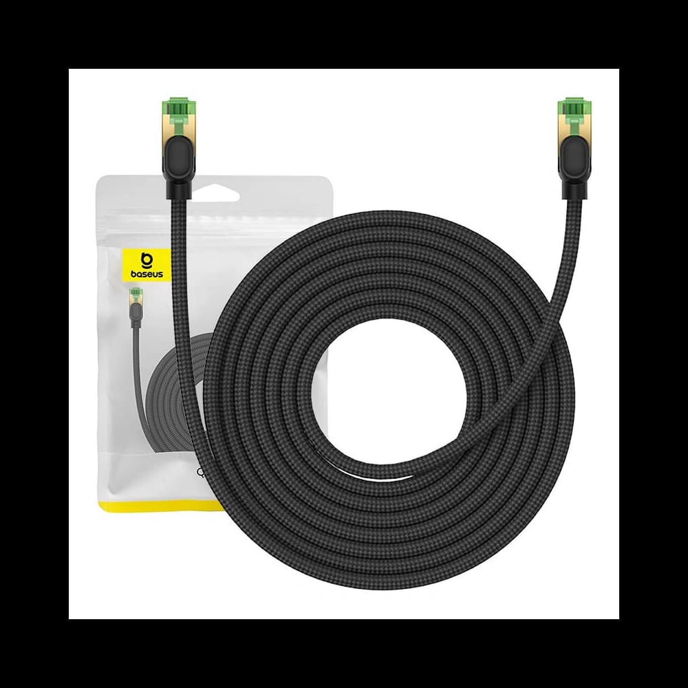 Netzwerkkabel Baseus im geflochtenen Kat. 8 Ethernet RJ45, 40Gbps, 8m (schwarz) - 1