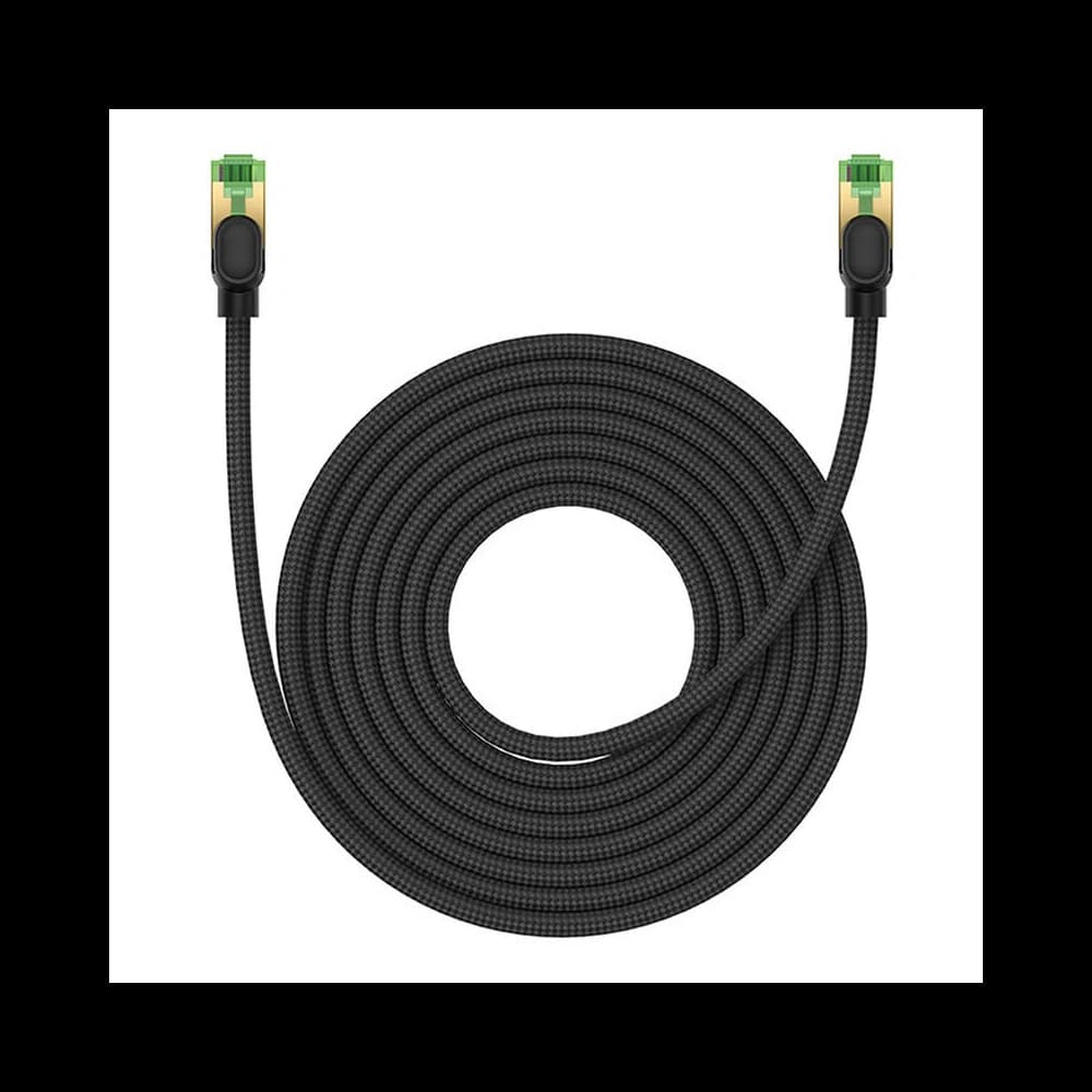 Netzwerkkabel Baseus im geflochtenen Kat. 8 Ethernet RJ45, 40Gbps, 8m (schwarz) - 2