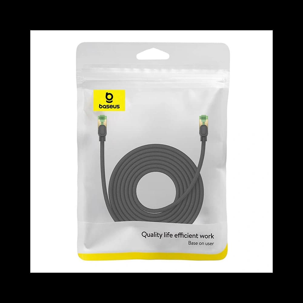 Netzwerkkabel Baseus im geflochtenen Kat. 8 Ethernet RJ45, 40Gbps, 8m (schwarz) - 8