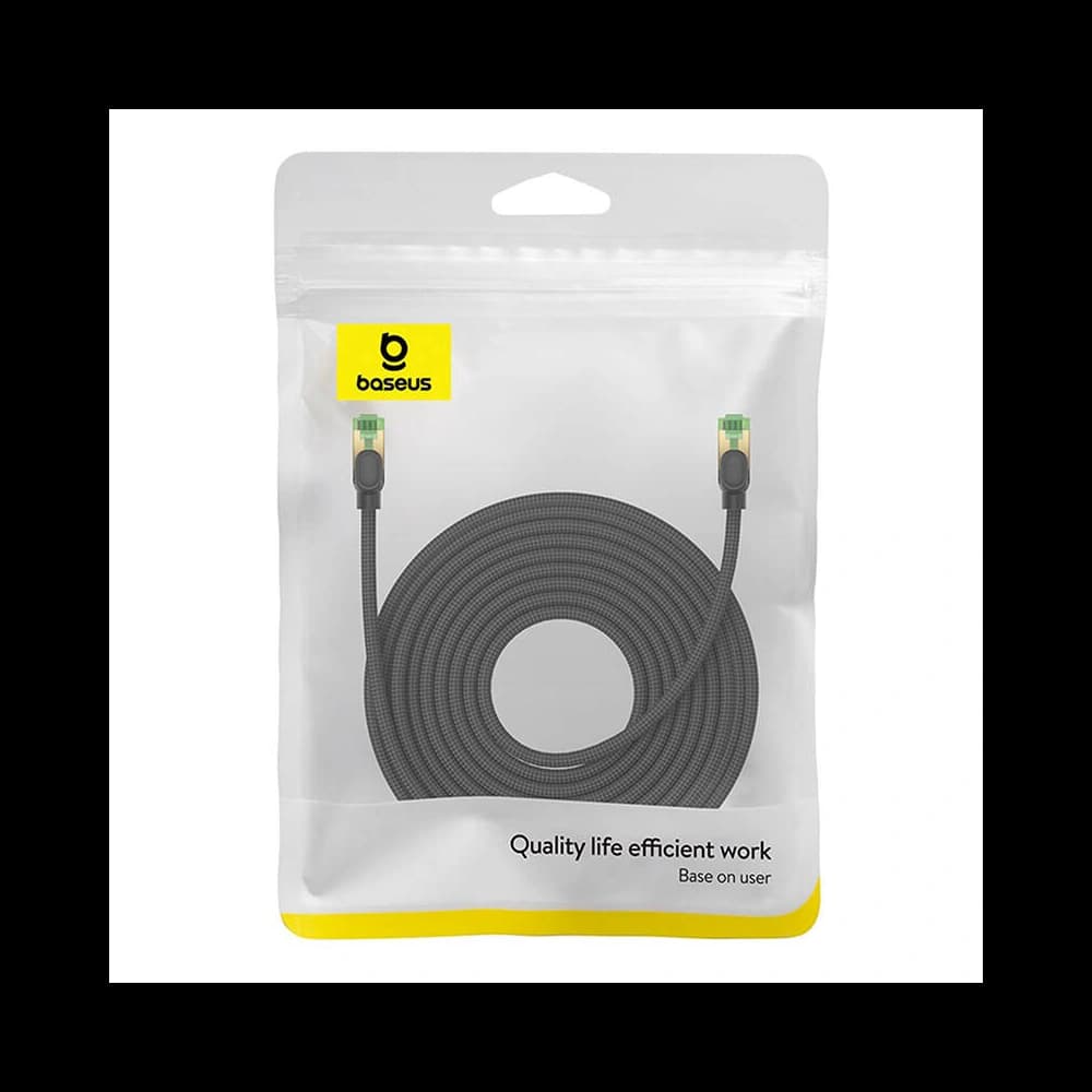 Baseus braided cat 8 Ethernet RJ45 network cable, 40Gbps, 15m (black) - 8