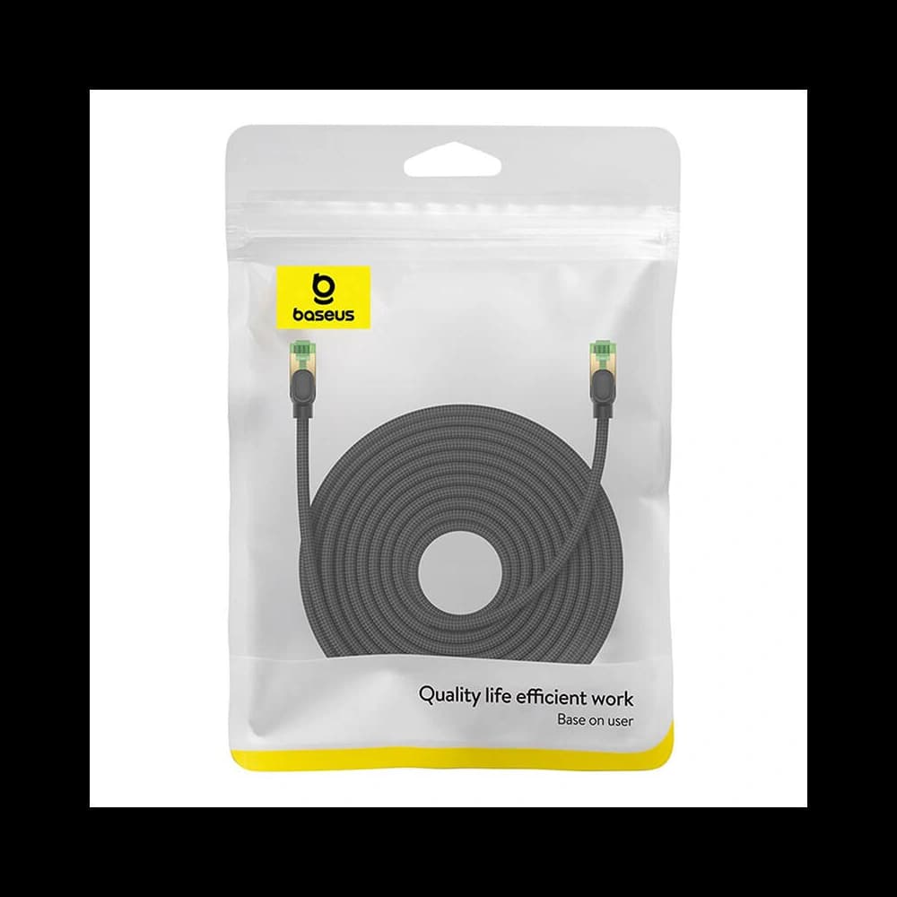 Baseus braided cat 8 Ethernet RJ45 network cable, 40Gbps, 20m (black) - 8