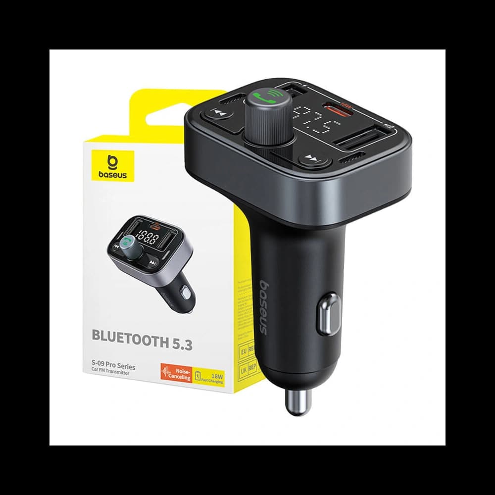 Baseus Transmițător FM S-09 Pro Bluetooth 5.3 (negru) - 1