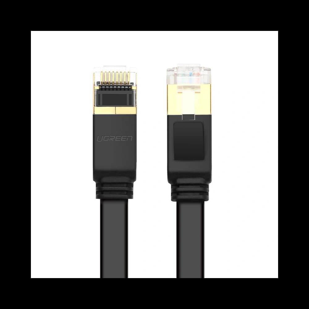 Ploché síťové kabel UGREEN Ethernet RJ45 Cat.7 STP LAN 10Gbps 3m černý - 3